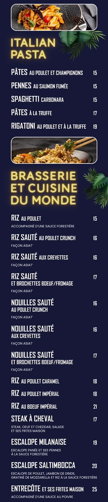 Dakota Lounge - Paris menu 3