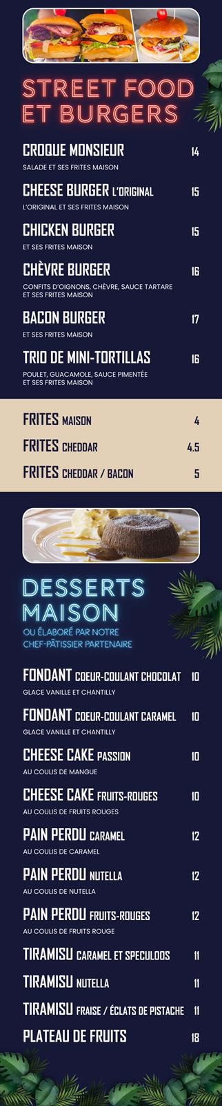 Dakota Lounge - Paris menu 4