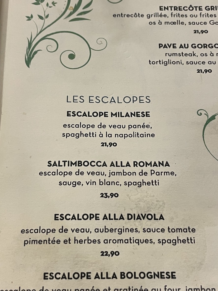 Les Jardins Contini menu 3