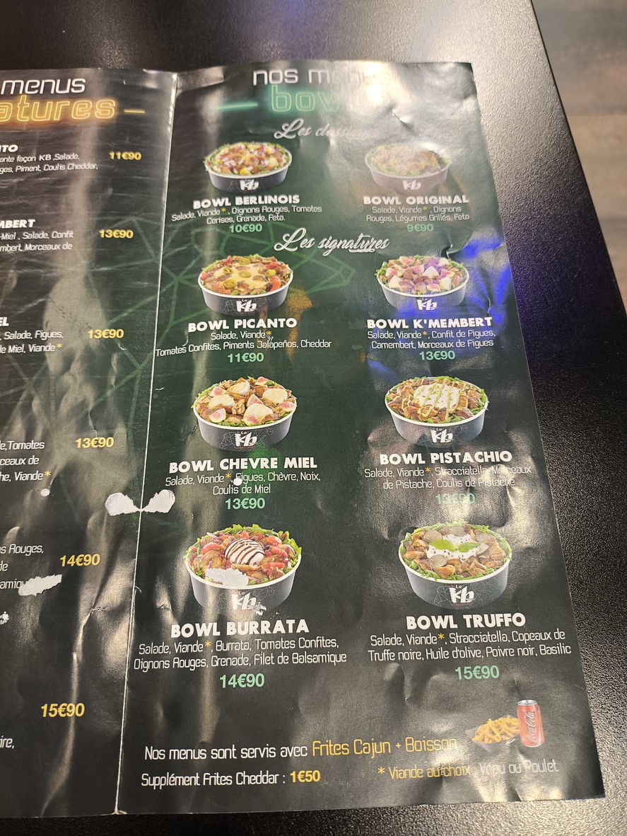 KB - Kebab Berliner - Bagnolet menu 3