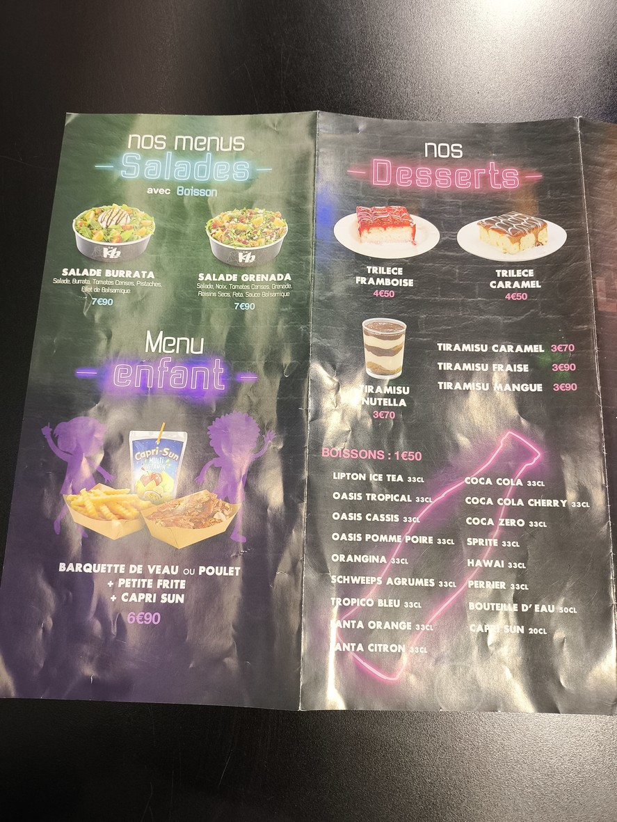 KB - Kebab Berliner - Bagnolet menu 4