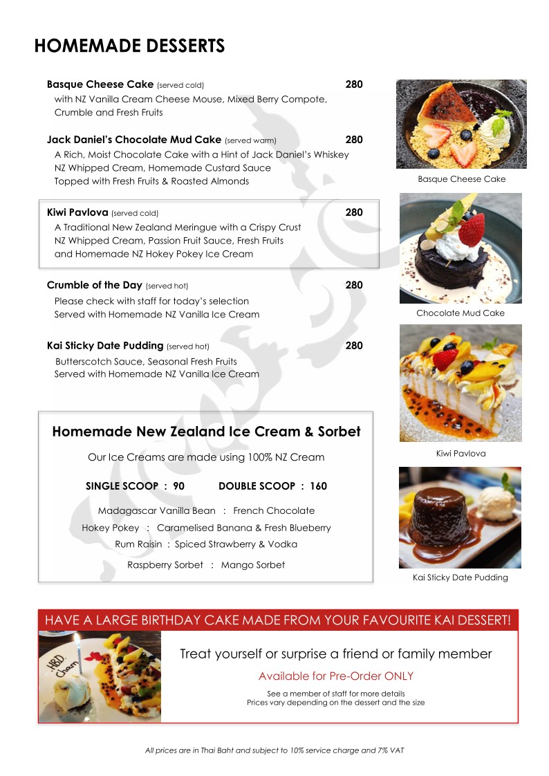Kai New Zealand menu 4