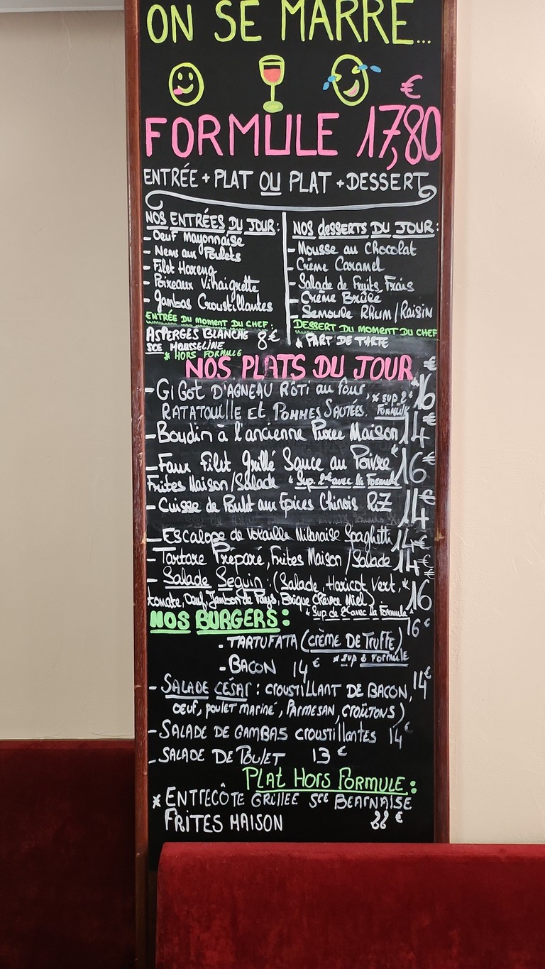 Tabac Le Kennedy menu 1