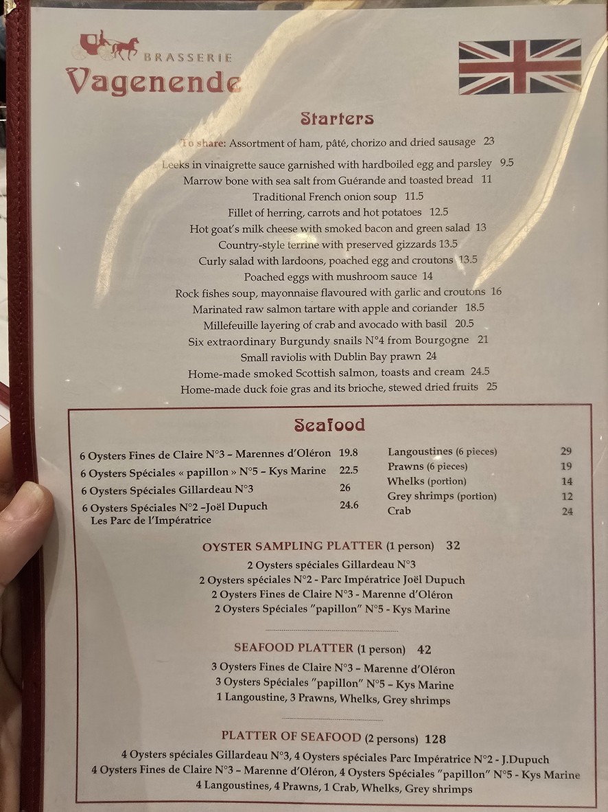 Vagenende menu 2