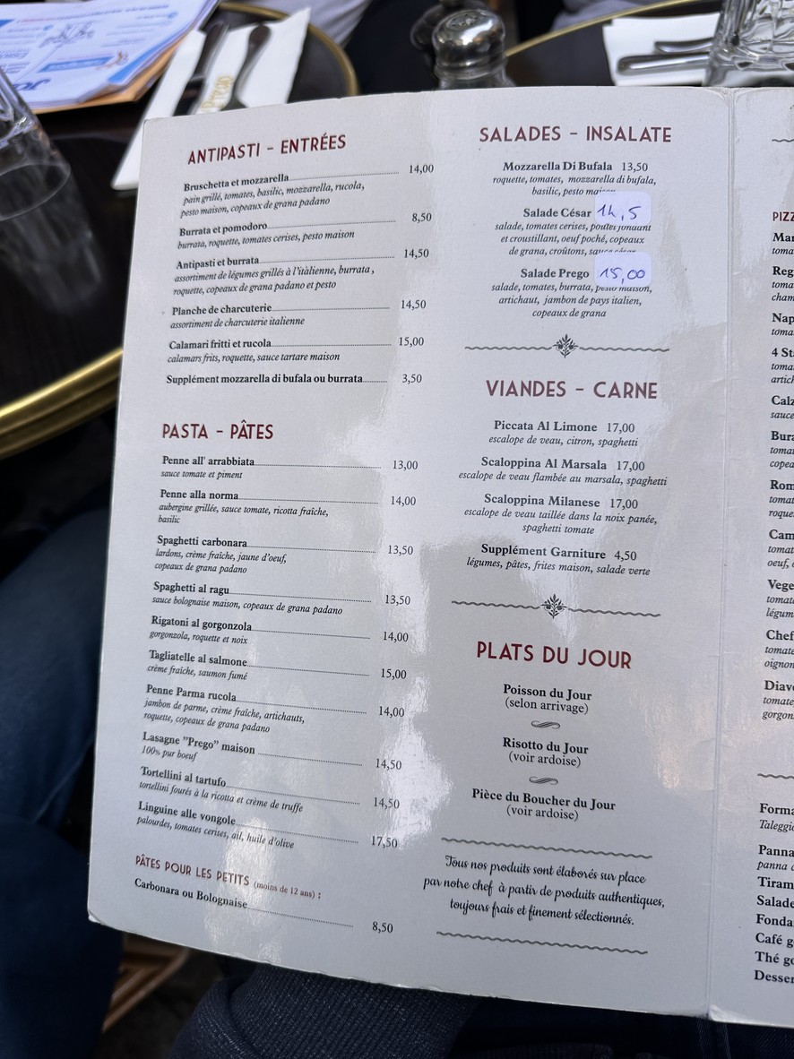 Prego menu 1