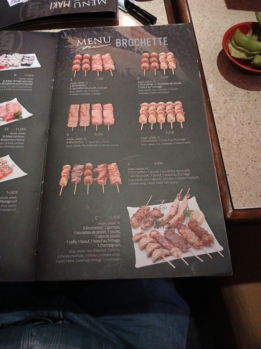 Japorama menu 2