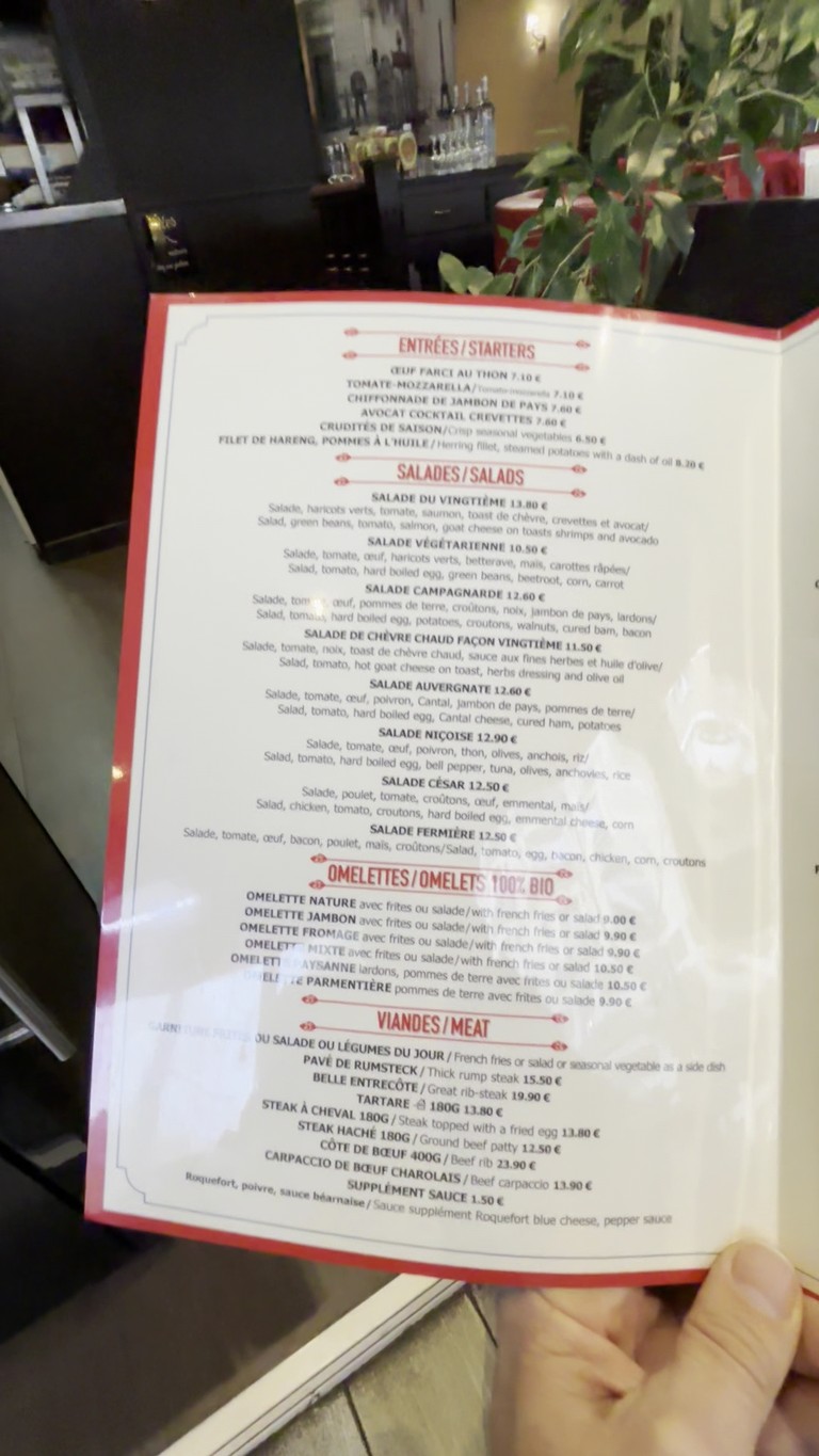 Le Vingtième menu 1
