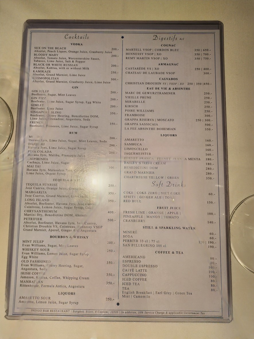 Indigo menu 5
