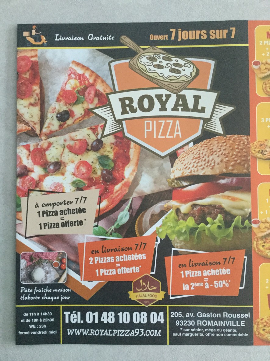 Royal Pizza93 menu 1