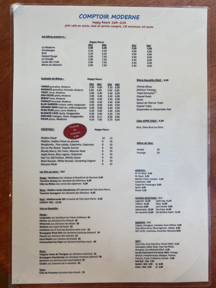Modern Counter menu 2