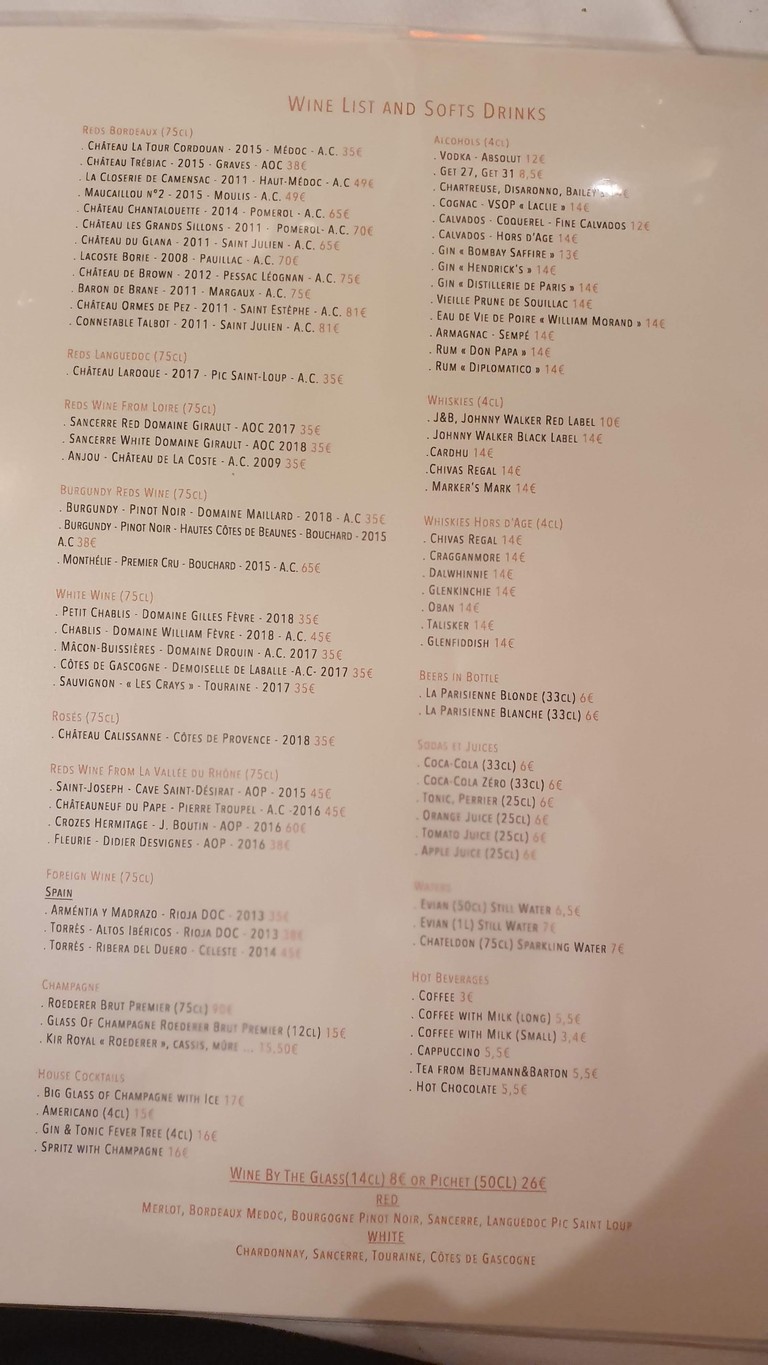 Maison Bès menu 2