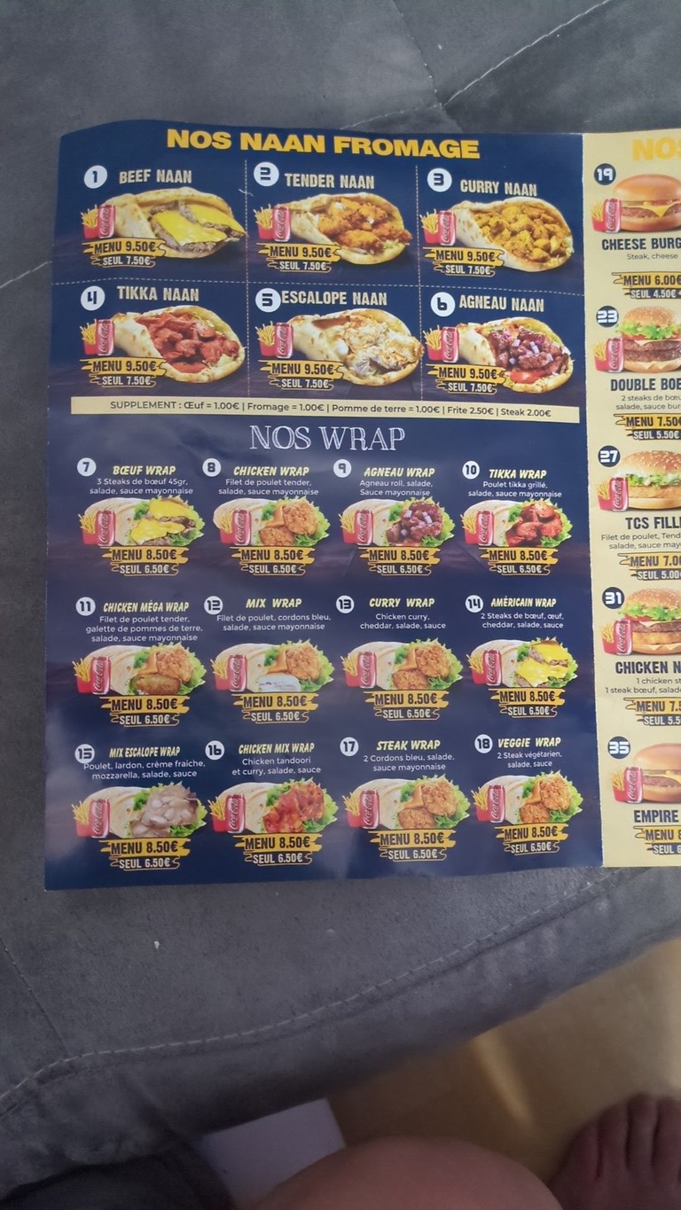 New Chicken Express Paris 20ème menu 2