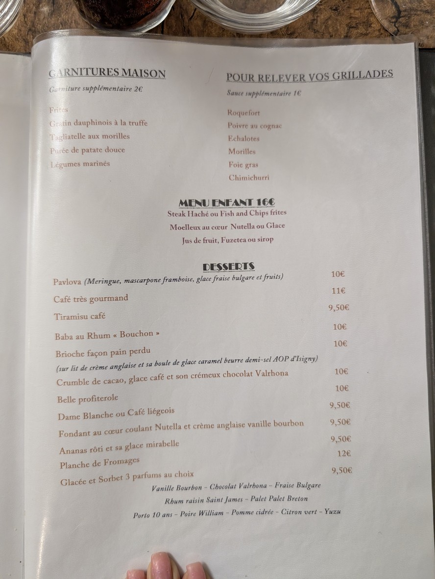 Le BoVincennes - Steakhouse restaurant Vincennes menu 3