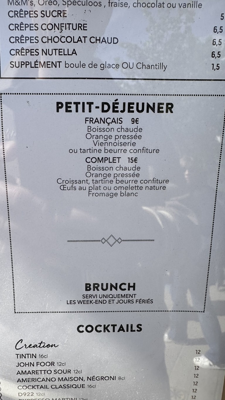 Café de la Mairie menu 2