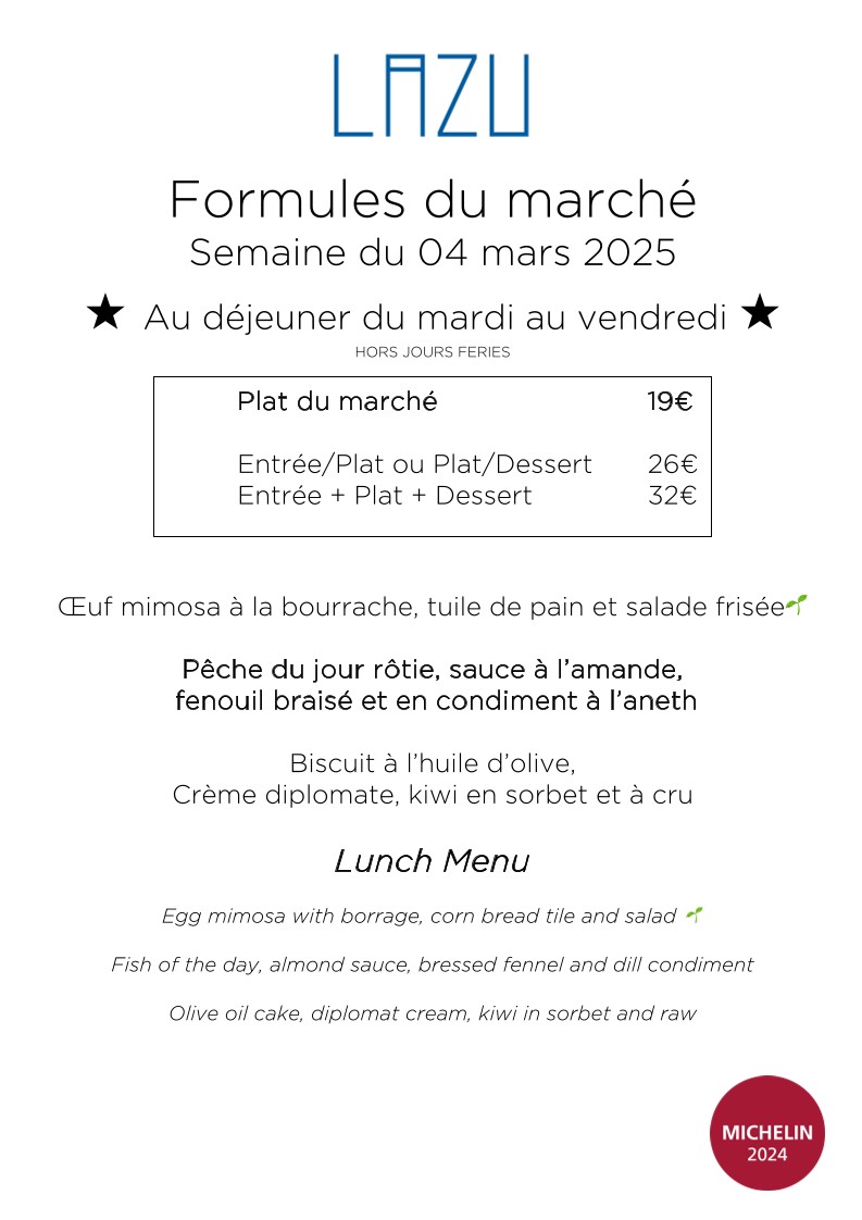 LAZU Restaurant (Bouillon47) menu 1