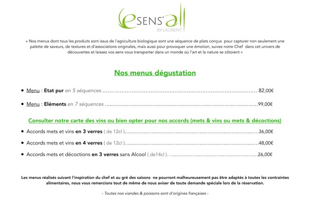 Restaurant Esens'ALL Paris 17