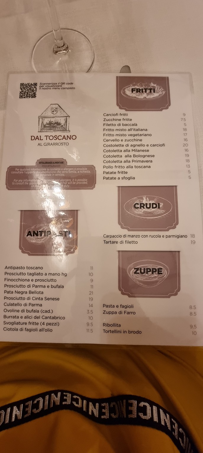 Dal Toscano Restaurant menu 1