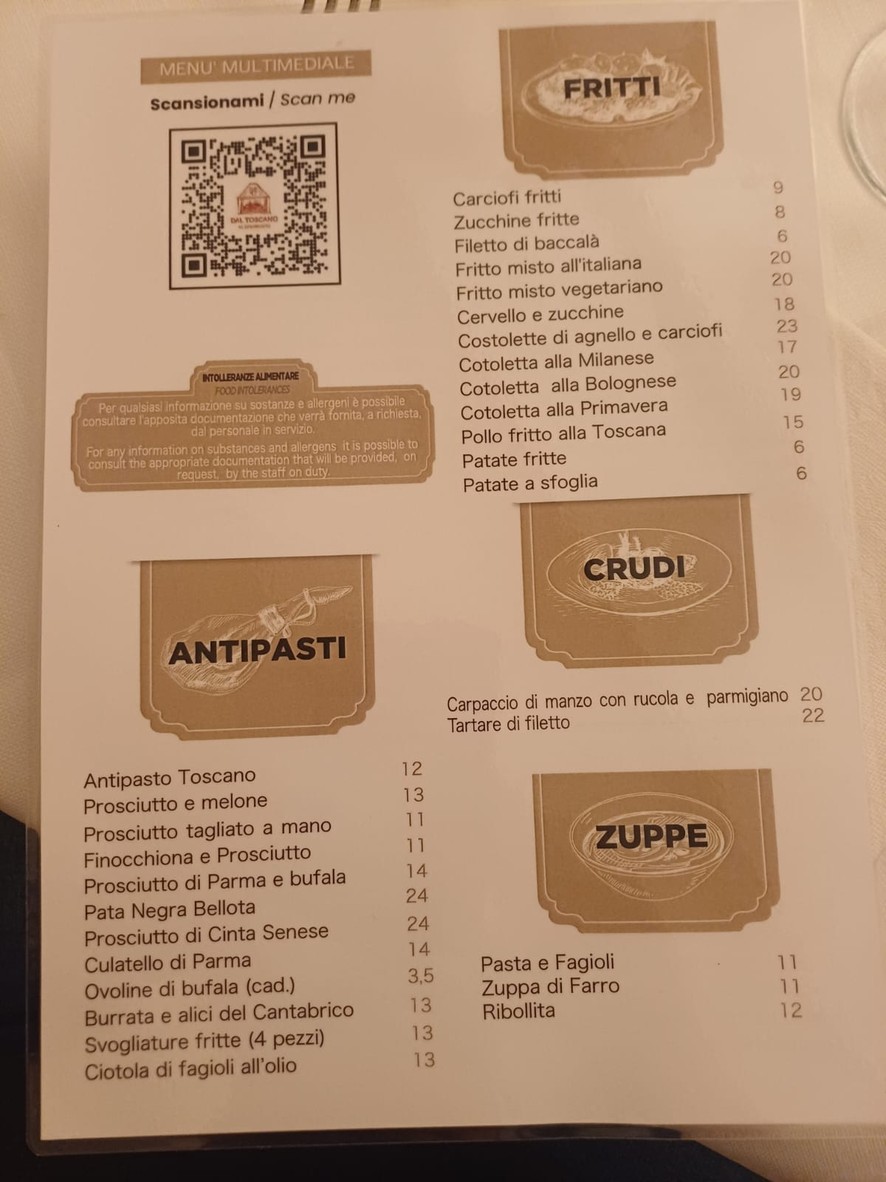 Dal Toscano Restaurant menu 2