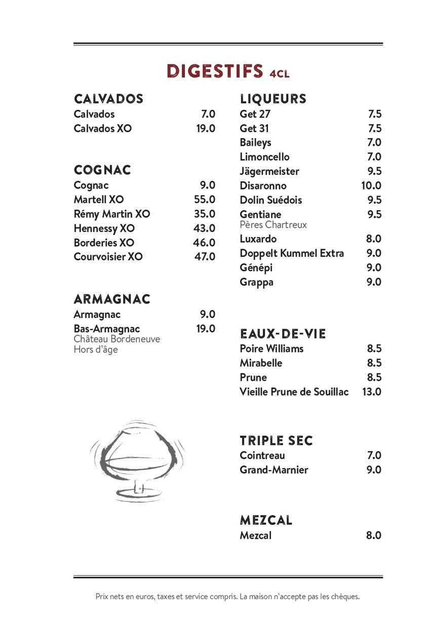 Au Chien Qui Fume menu 9