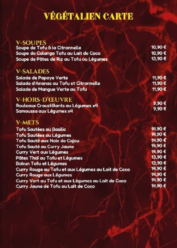 Meilleur Coco Thaï menu 4