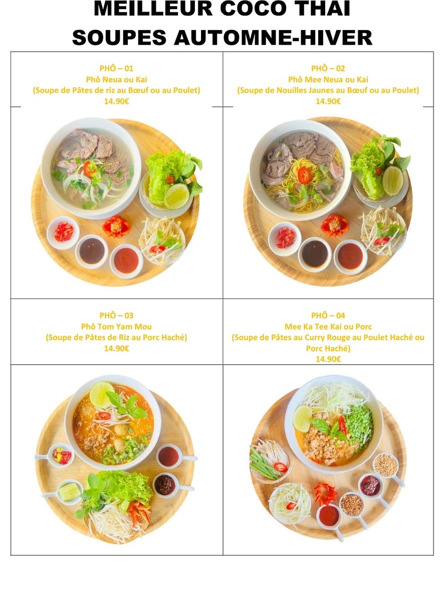 Meilleur Coco Thaï menu 7