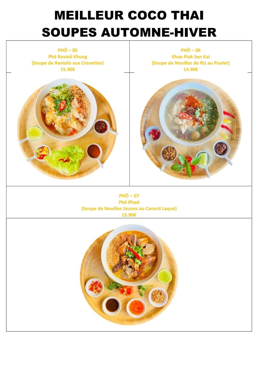 Meilleur Coco Thaï menu 8