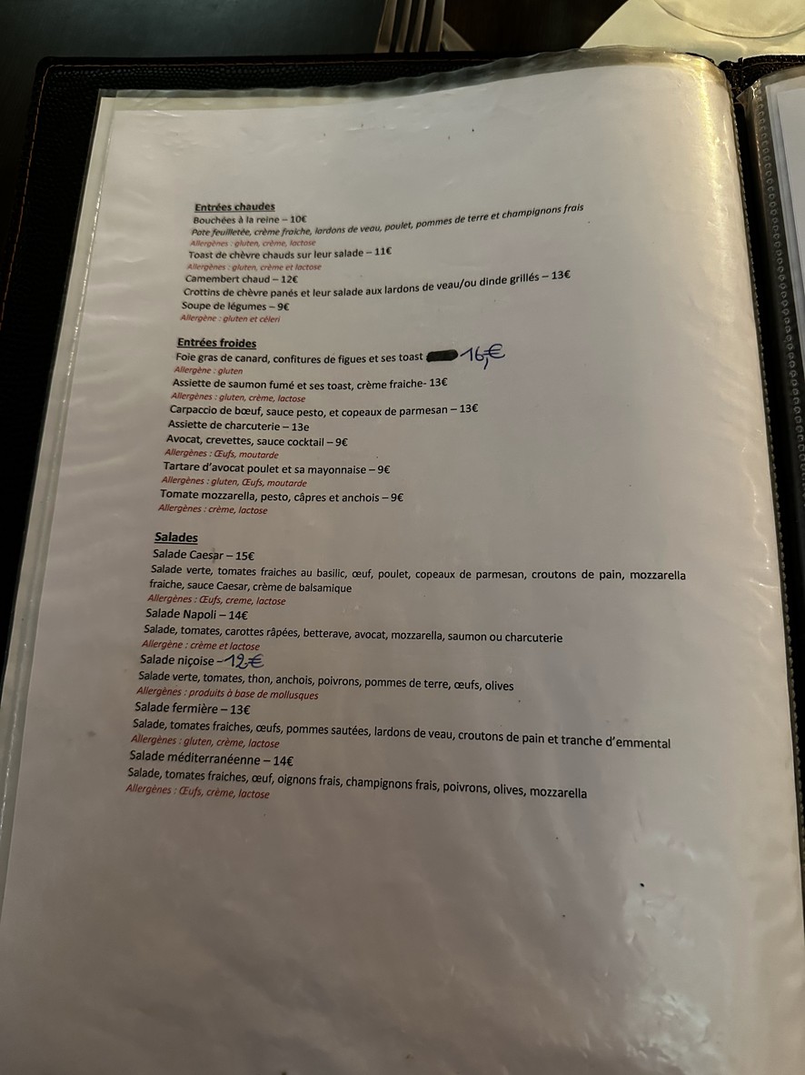 Le Napoli menu 2
