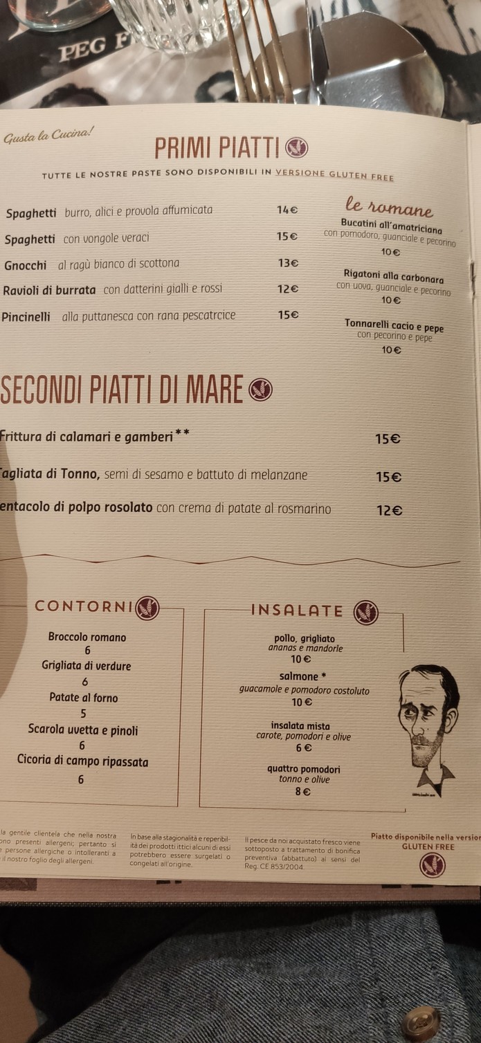 I Vitelloni CIAMPINO menu 3