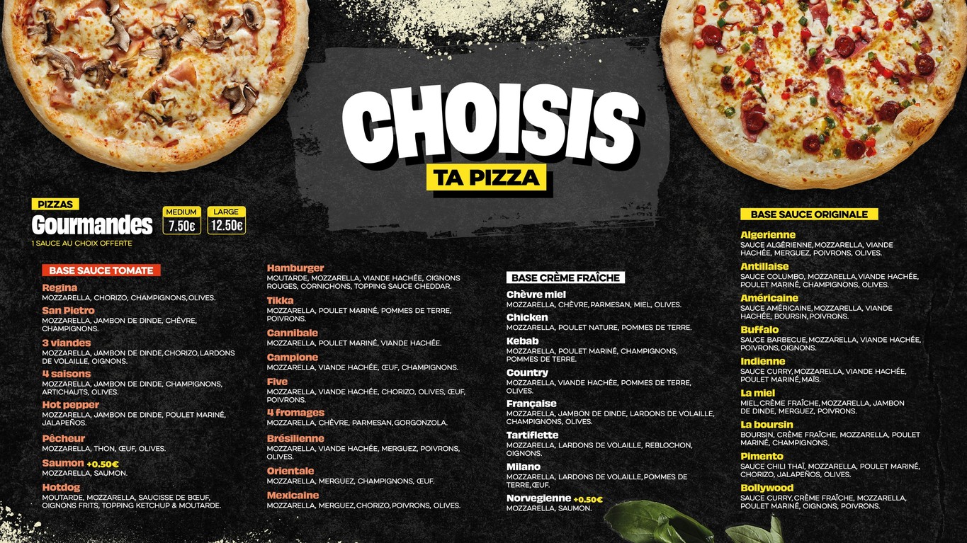 Five Pizza Original - Paris 18 menu 1