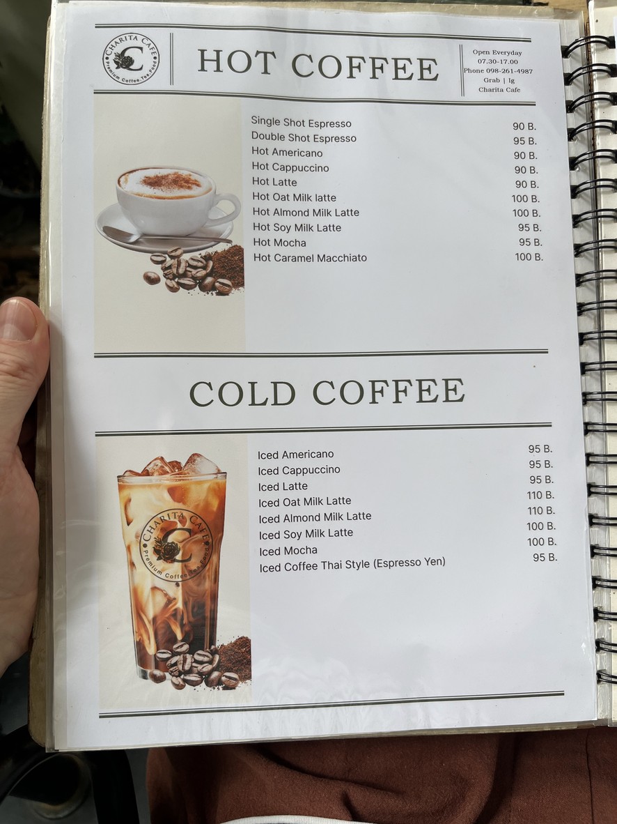Charita Cafe' menu 4