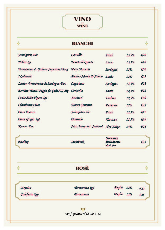 Trattoria Polese menu 6