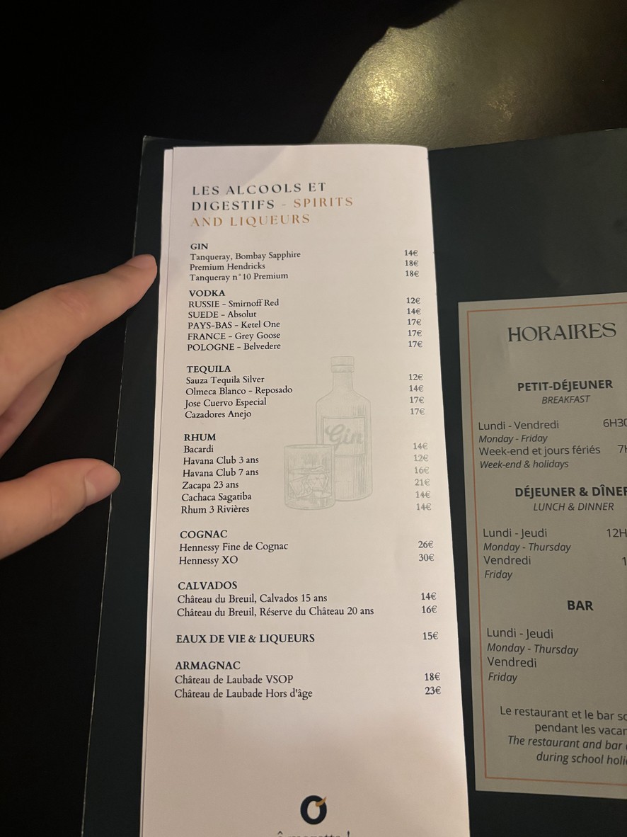 Ô Mazette menu 2