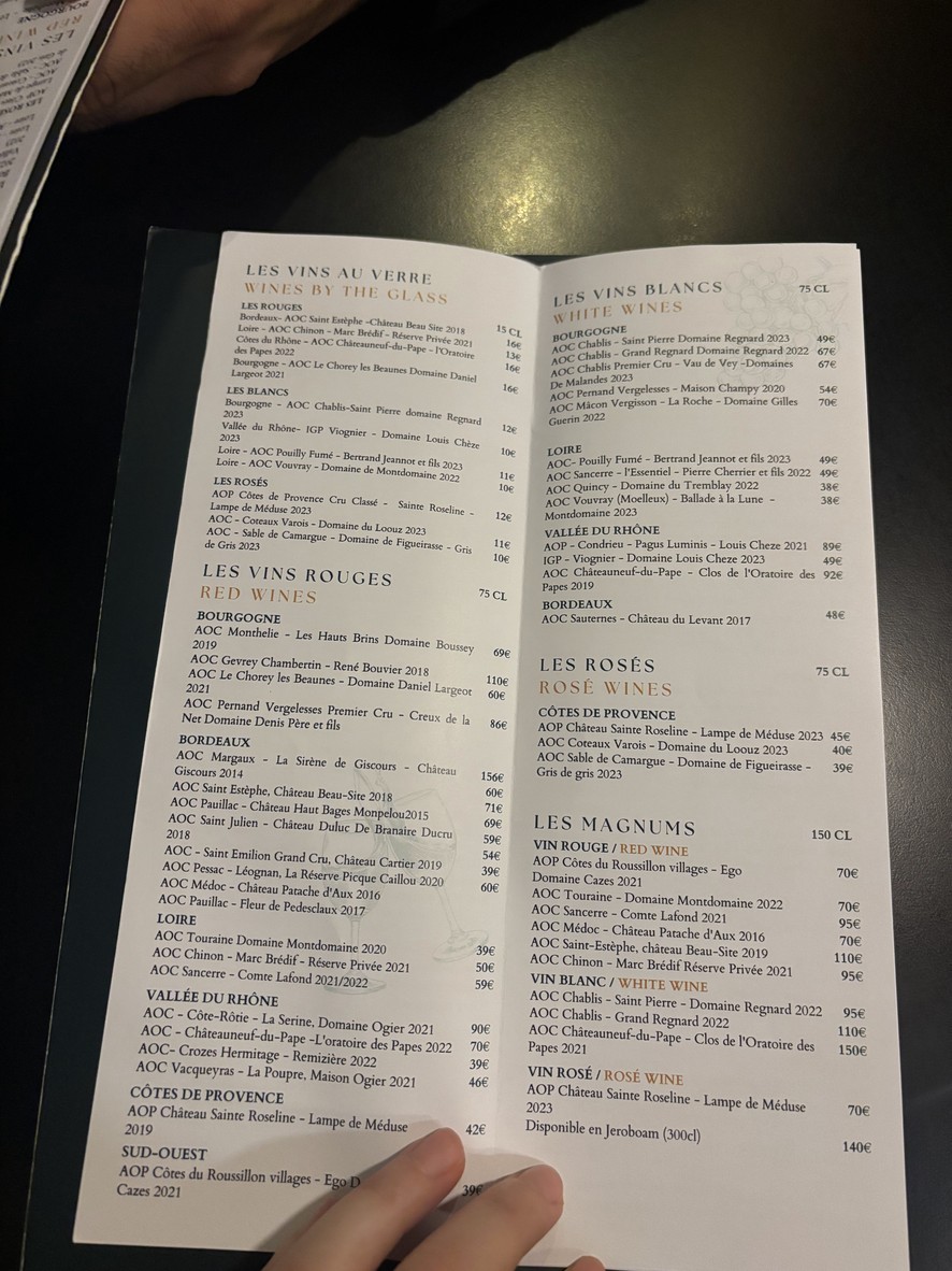 Ô Mazette menu 3