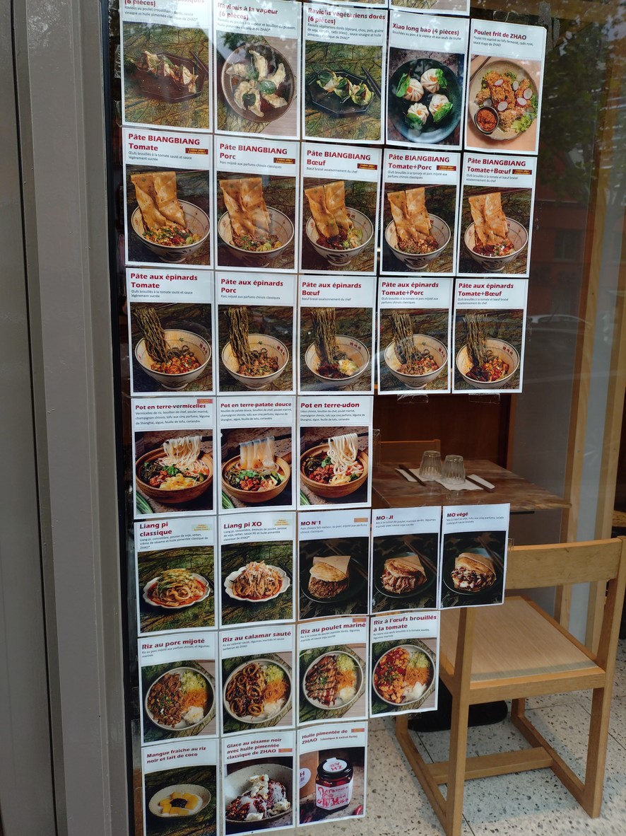 La Taverne de Zhao_Boulogne menu 1