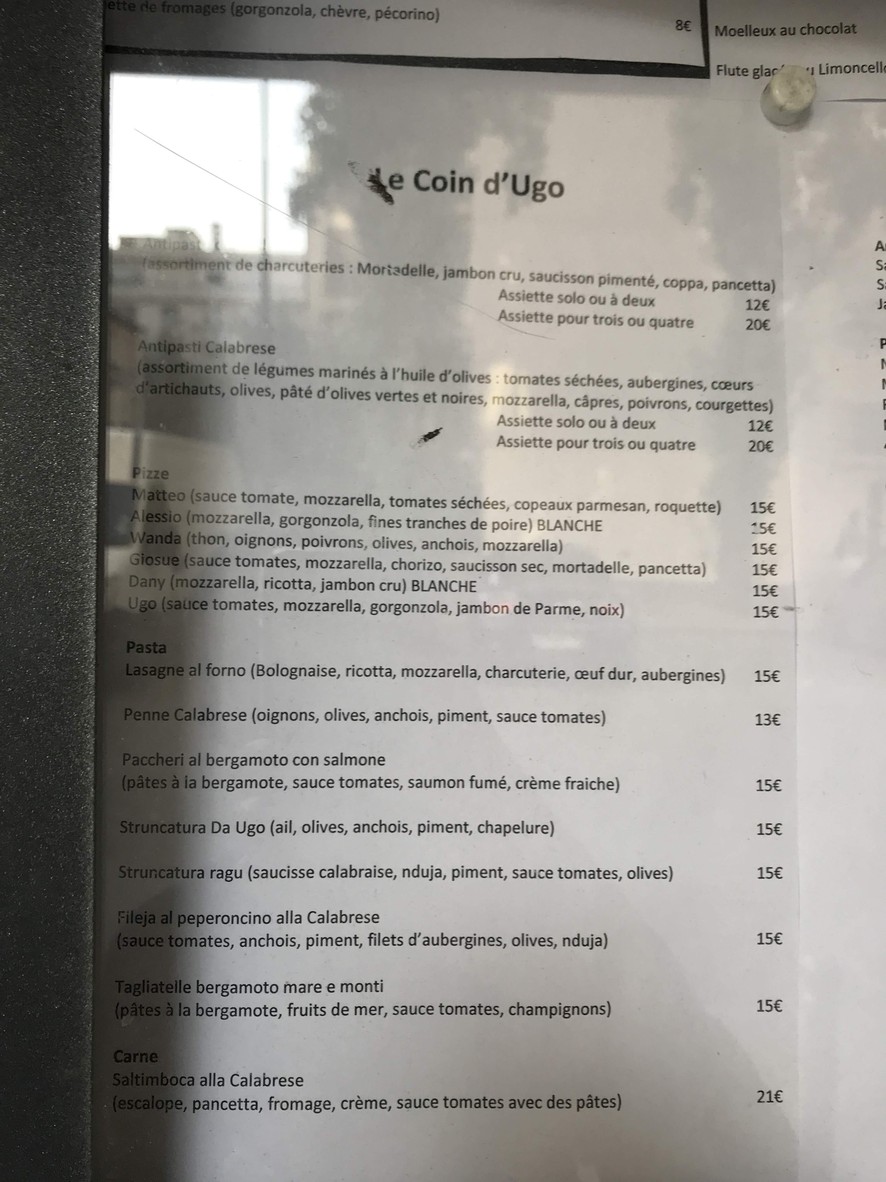 Da Ugo menu 3