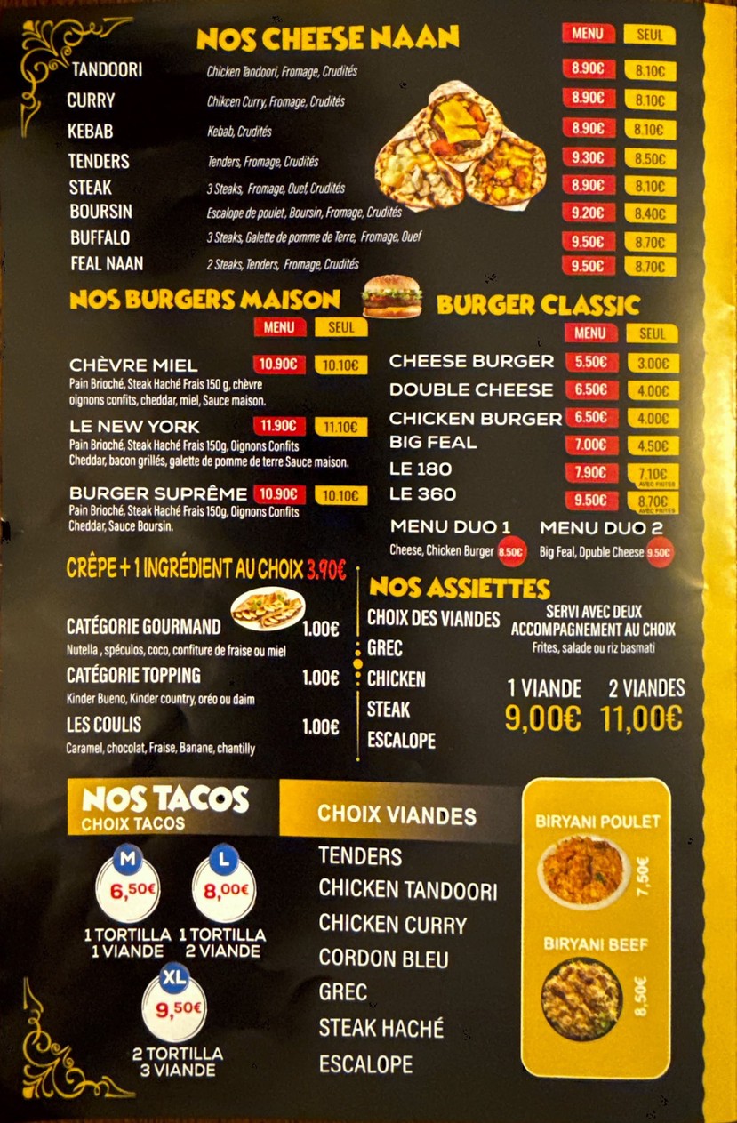 Feal Time menu 1