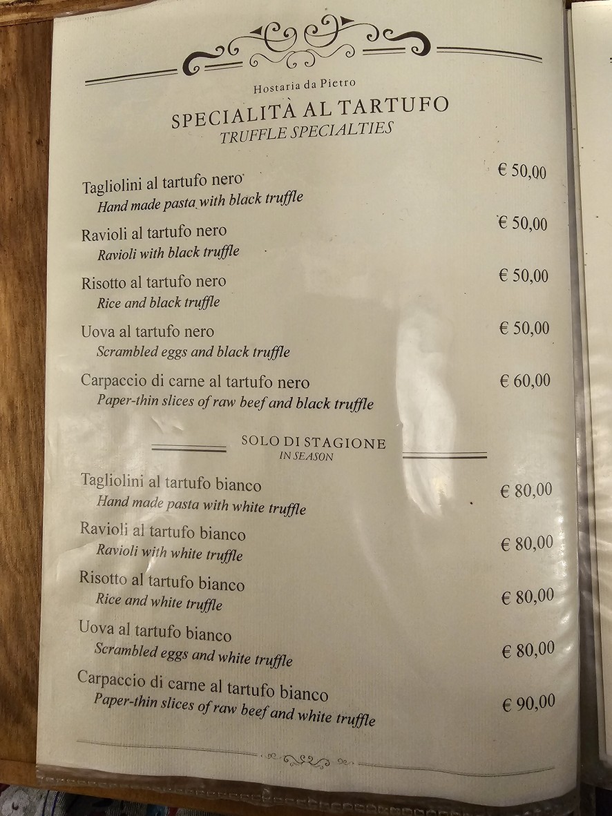 Hostaria da Pietro menu 4