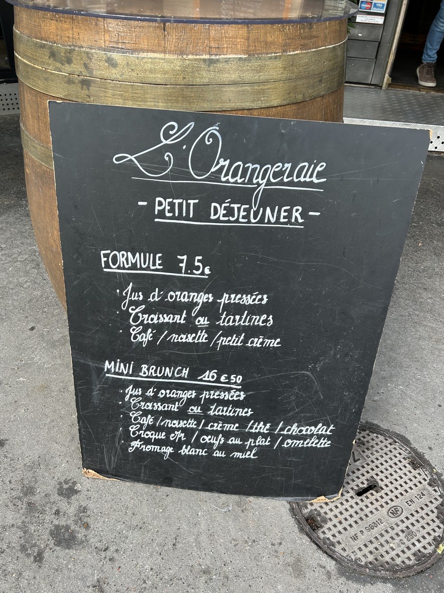 L orangeraie menu 1