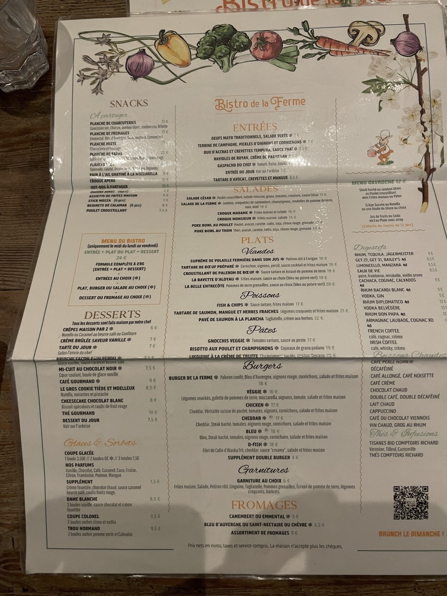 Le Bistro de la Ferme menu 2