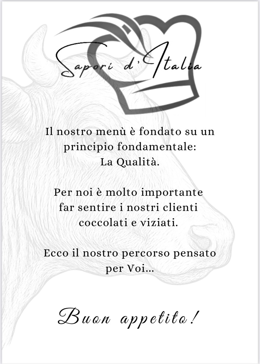 Sapori d'Italia menu 1