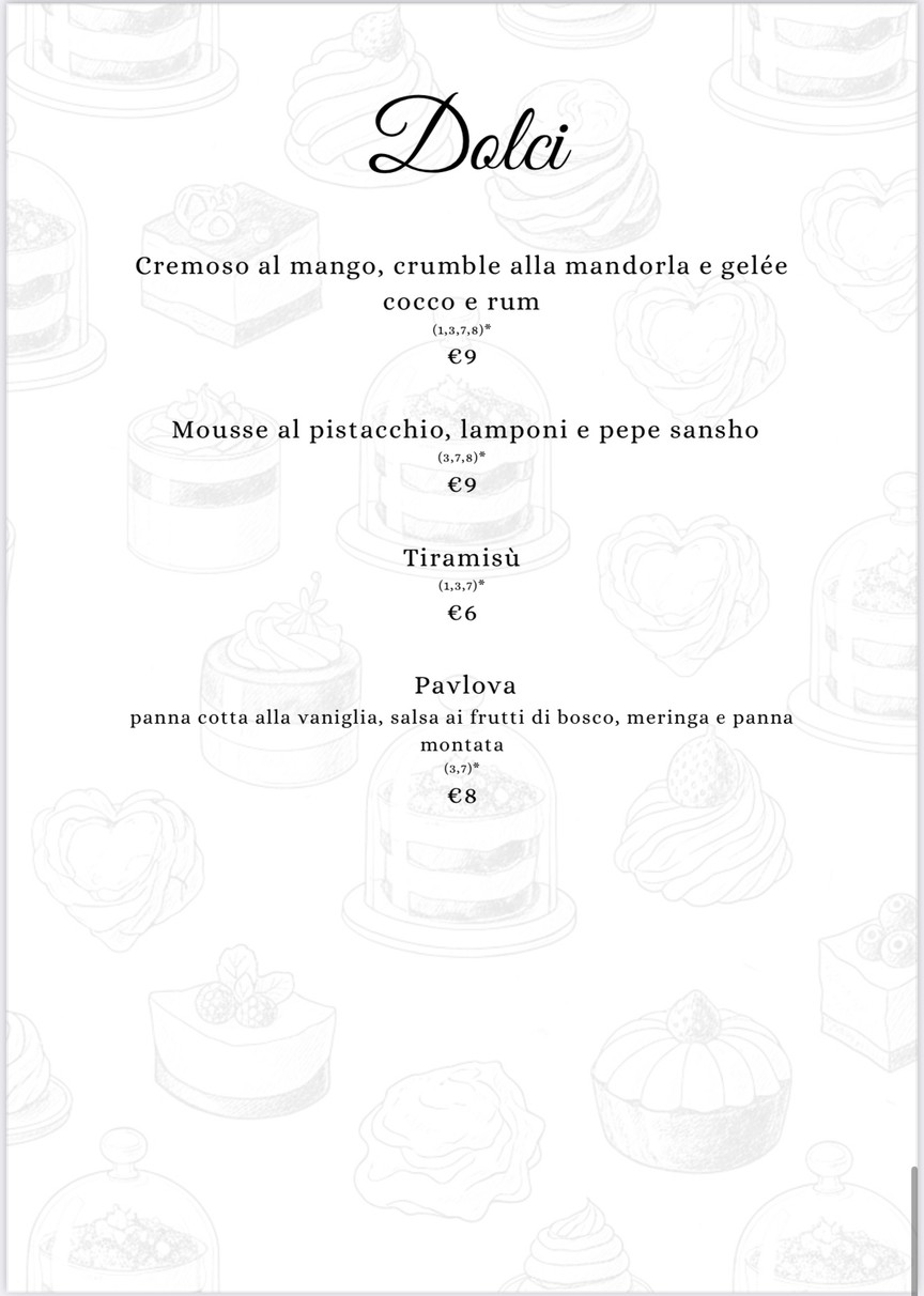 Sapori d'Italia menu 8
