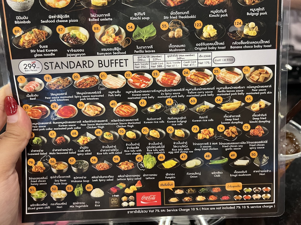 Hongdae Buffet Siam Square One menu 2