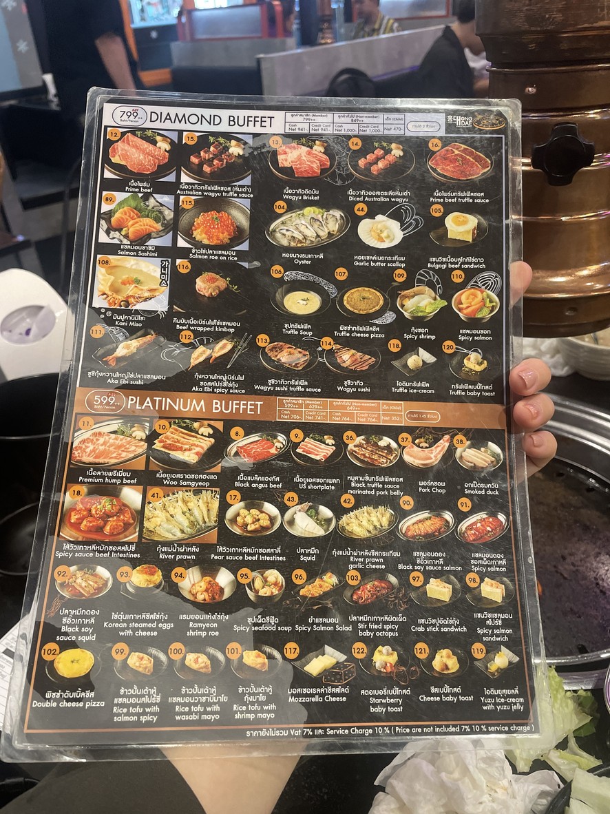 Hongdae Buffet Siam Square One menu 5