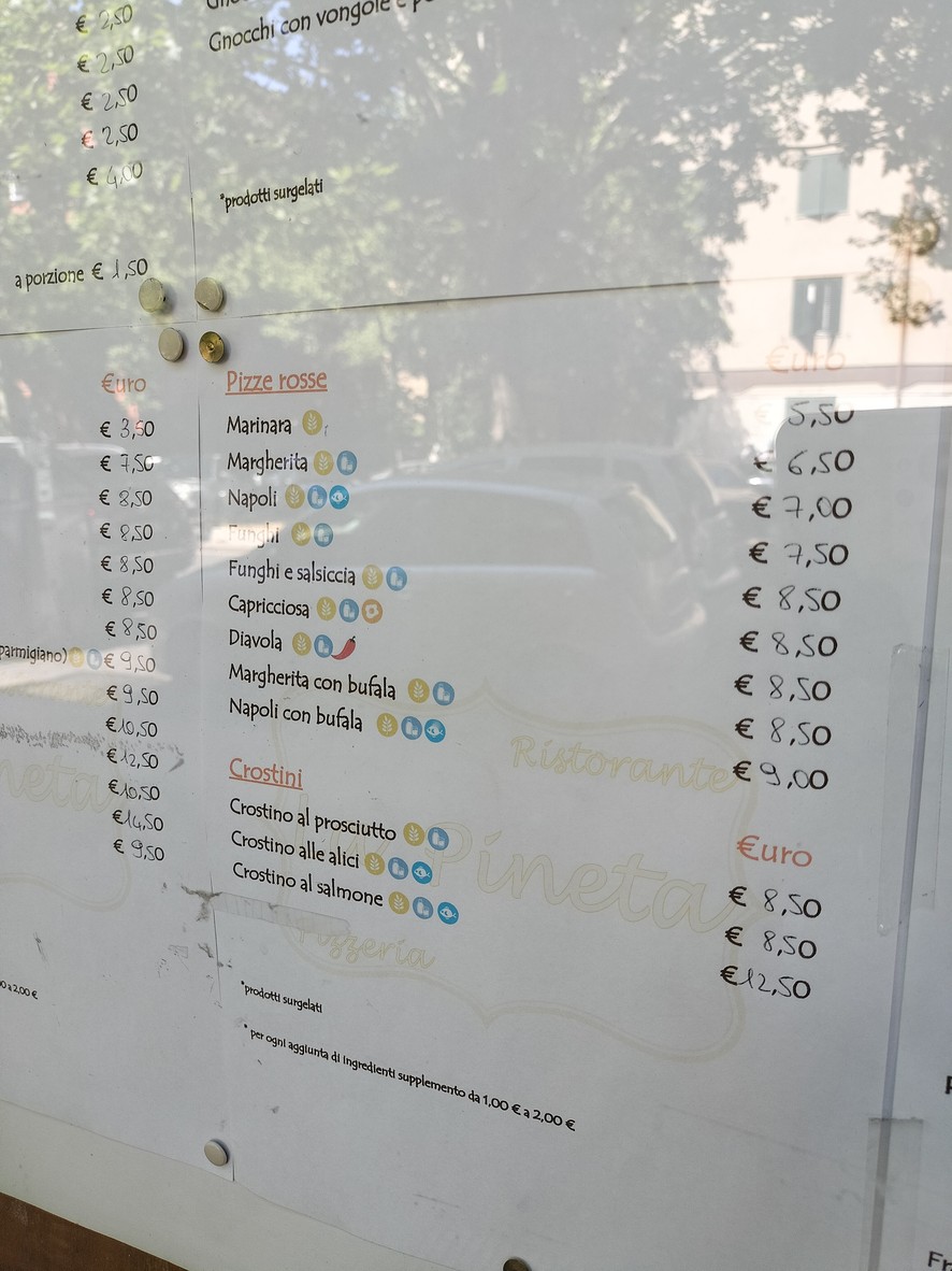 Trattoria Pizzeria La Pineta menu 2