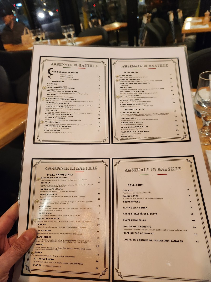 La prise 1789 menu 1