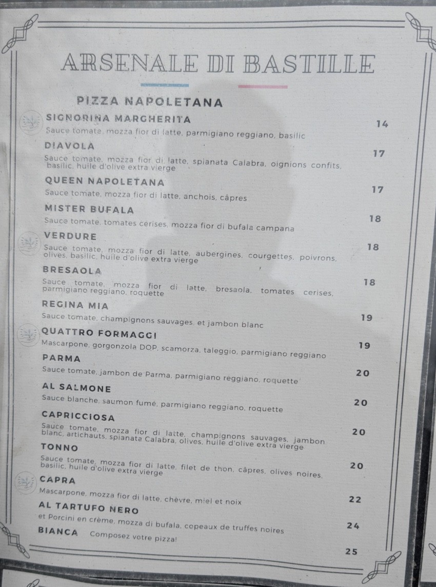 La prise 1789 menu 2