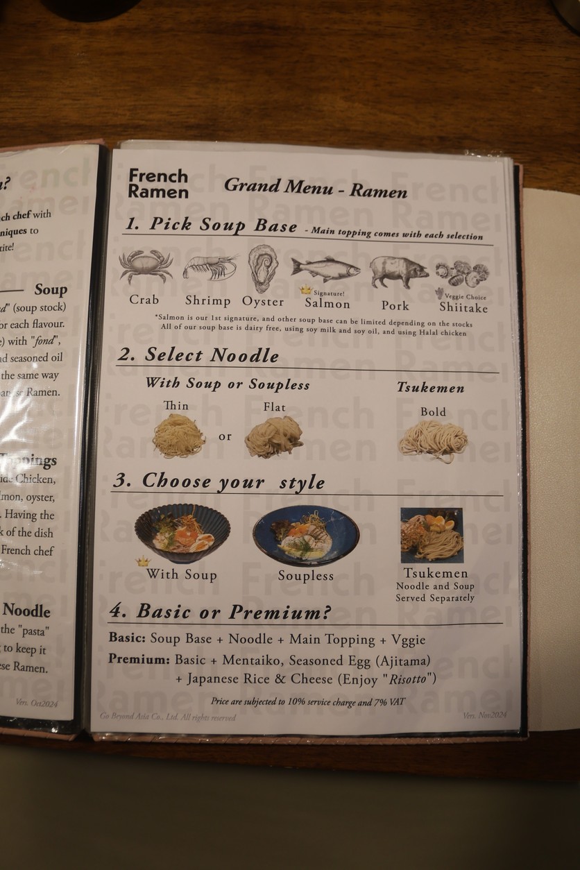 Fǎyǔ lā miàn menu 2