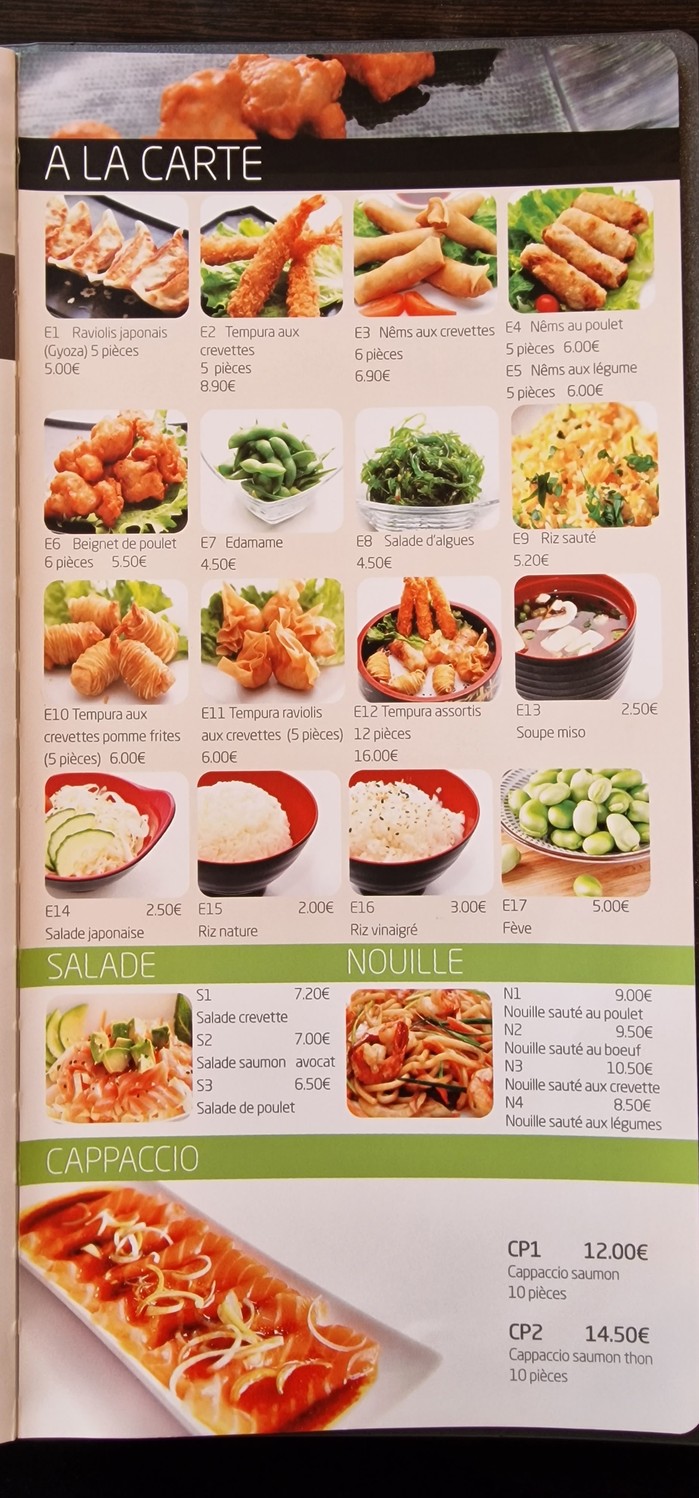 Kintaro menu 1