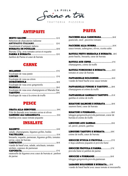 La Piola Sciacatra Pizzeria Trattoria