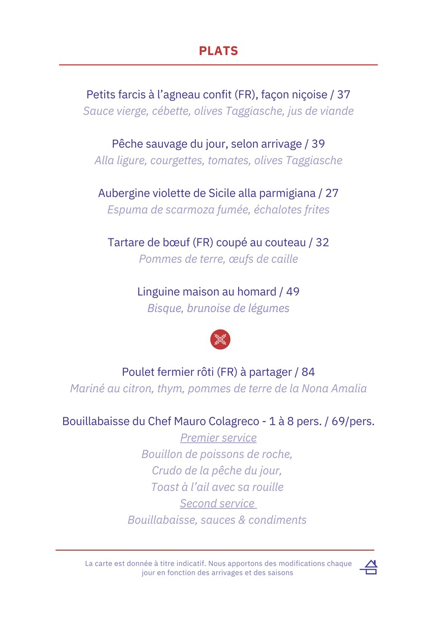 GrandCœur menu 2